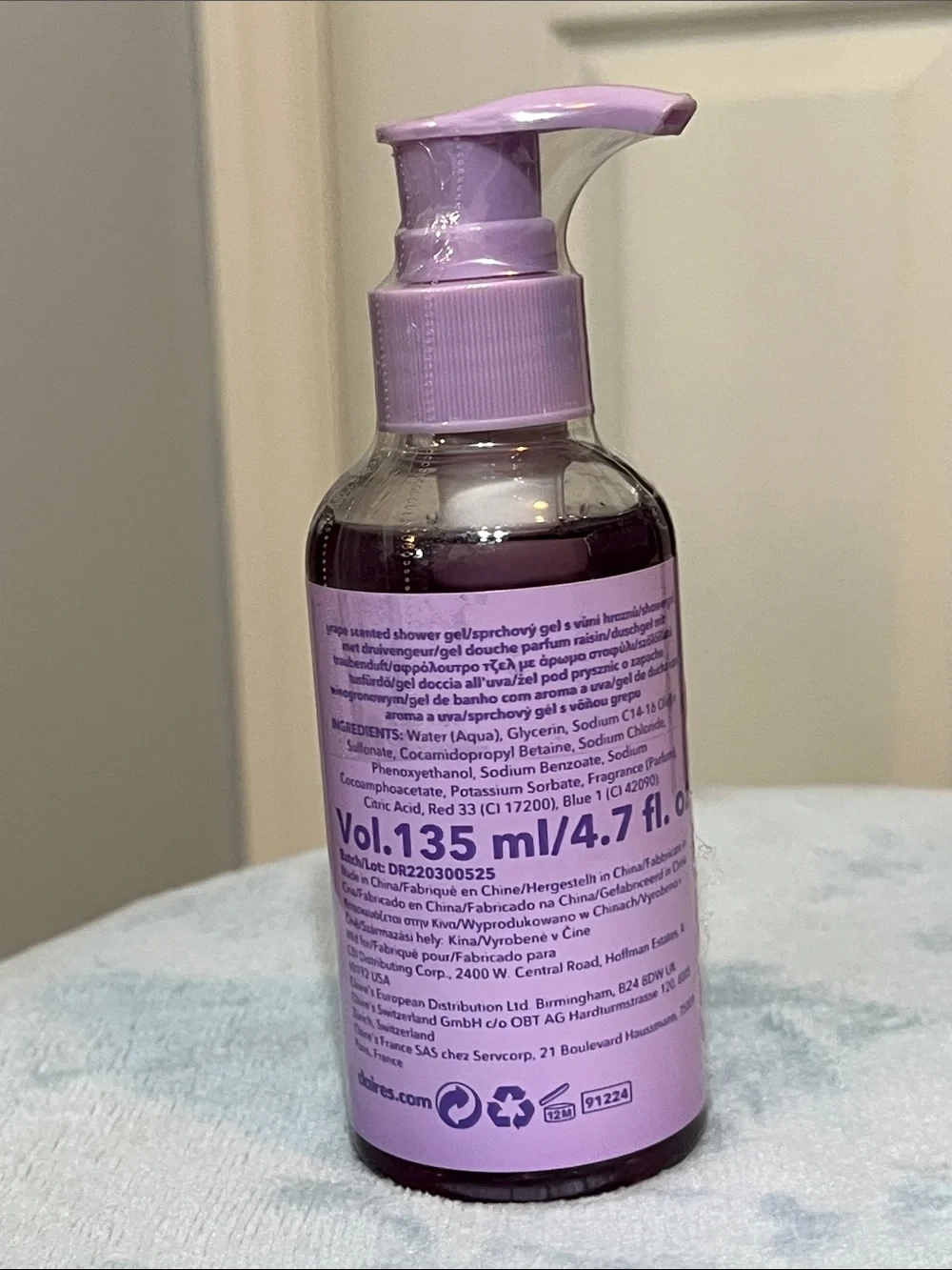 Claire's Unicorn Candy Shower Gel with Pink Teal Purple Unicorn Sponge